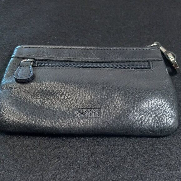 Wilson Leather Silver tone metal Zipper Small Wallet/Pouch Countrycore Kitsch - Picture 1 of 8